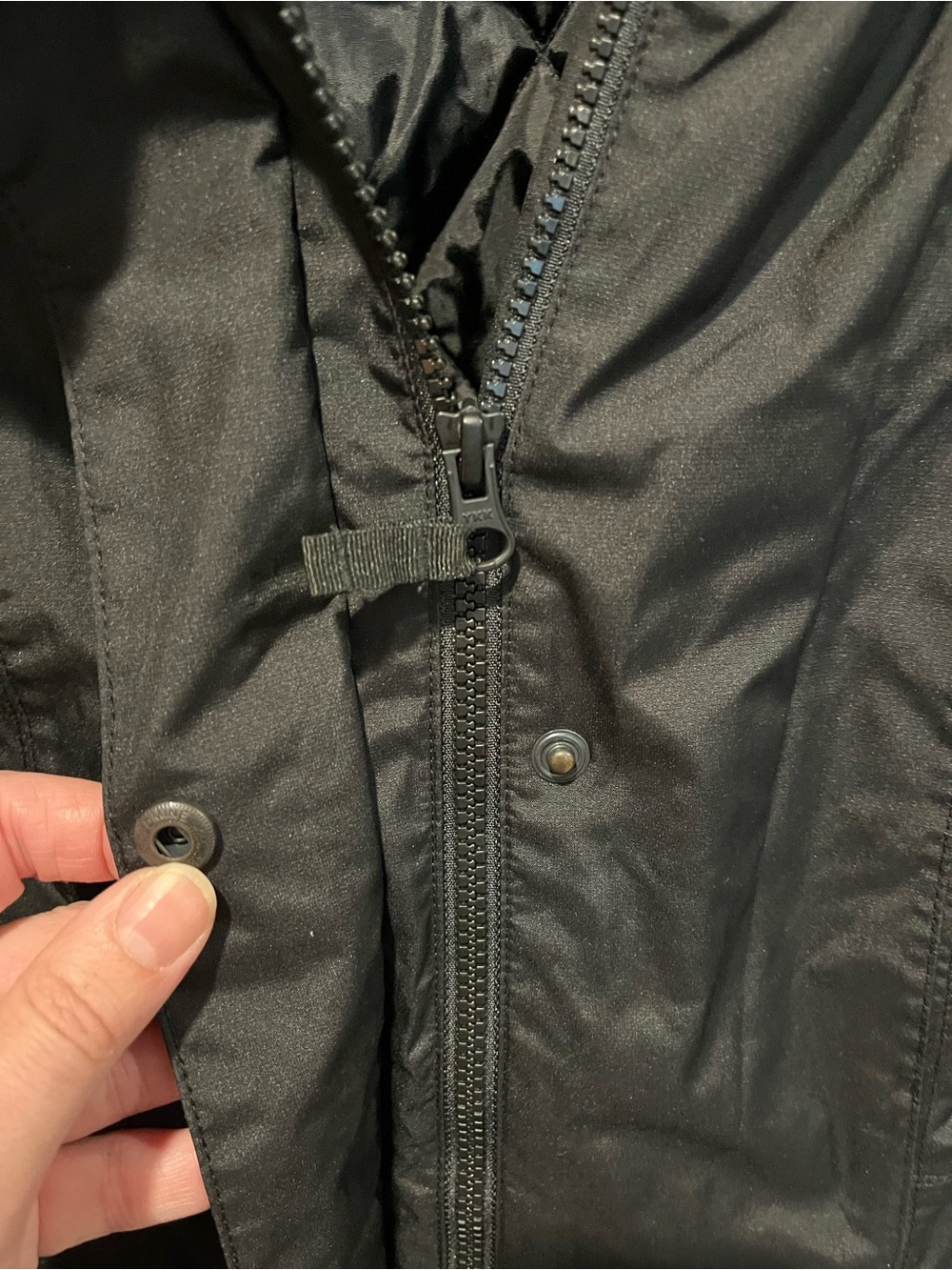 Eddie Bauer Women On The Go Black Hooded Quilted lined Rain Coat - Picture 6 of 9